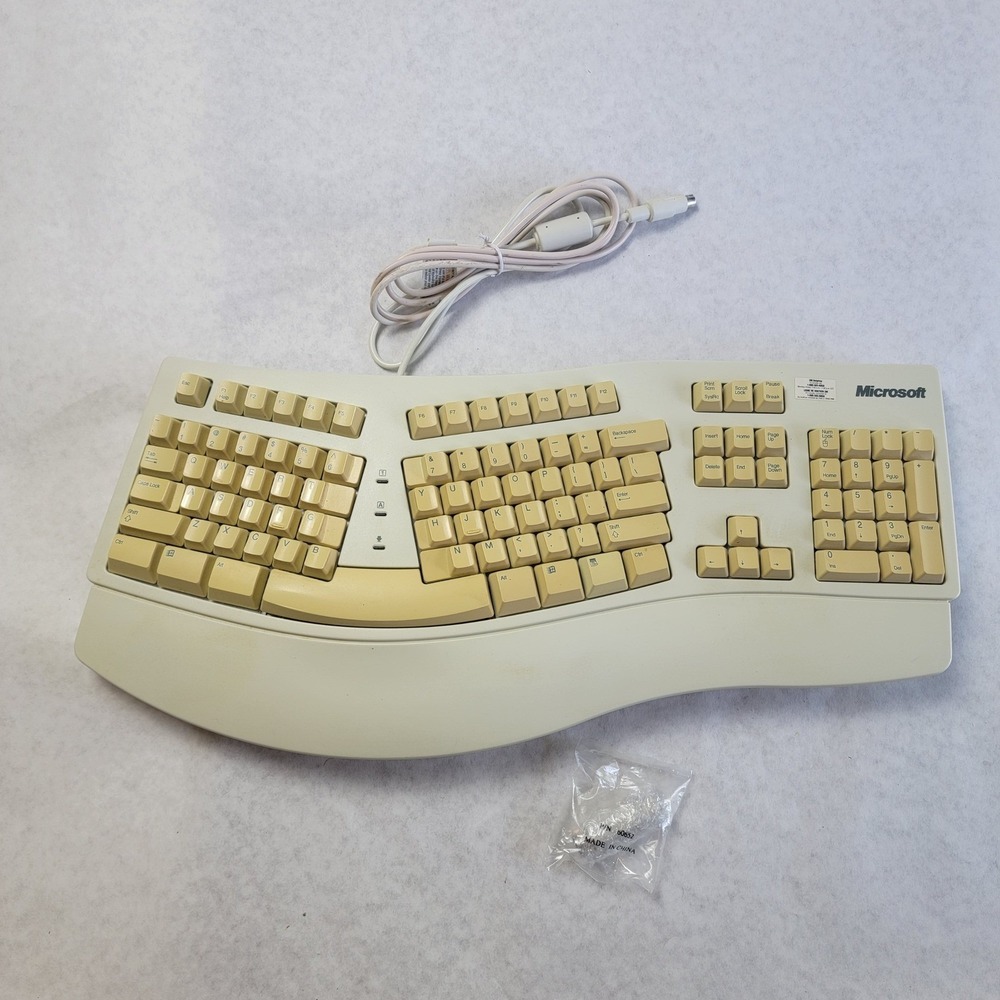 Microsoft Natural Keyboard Elite Vintage Ergonomic PS/2 Wired Keyboard with Box